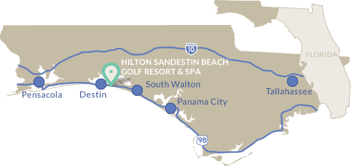 Sandestin Florida Beach Resort Hilton Sandestin Resort Location