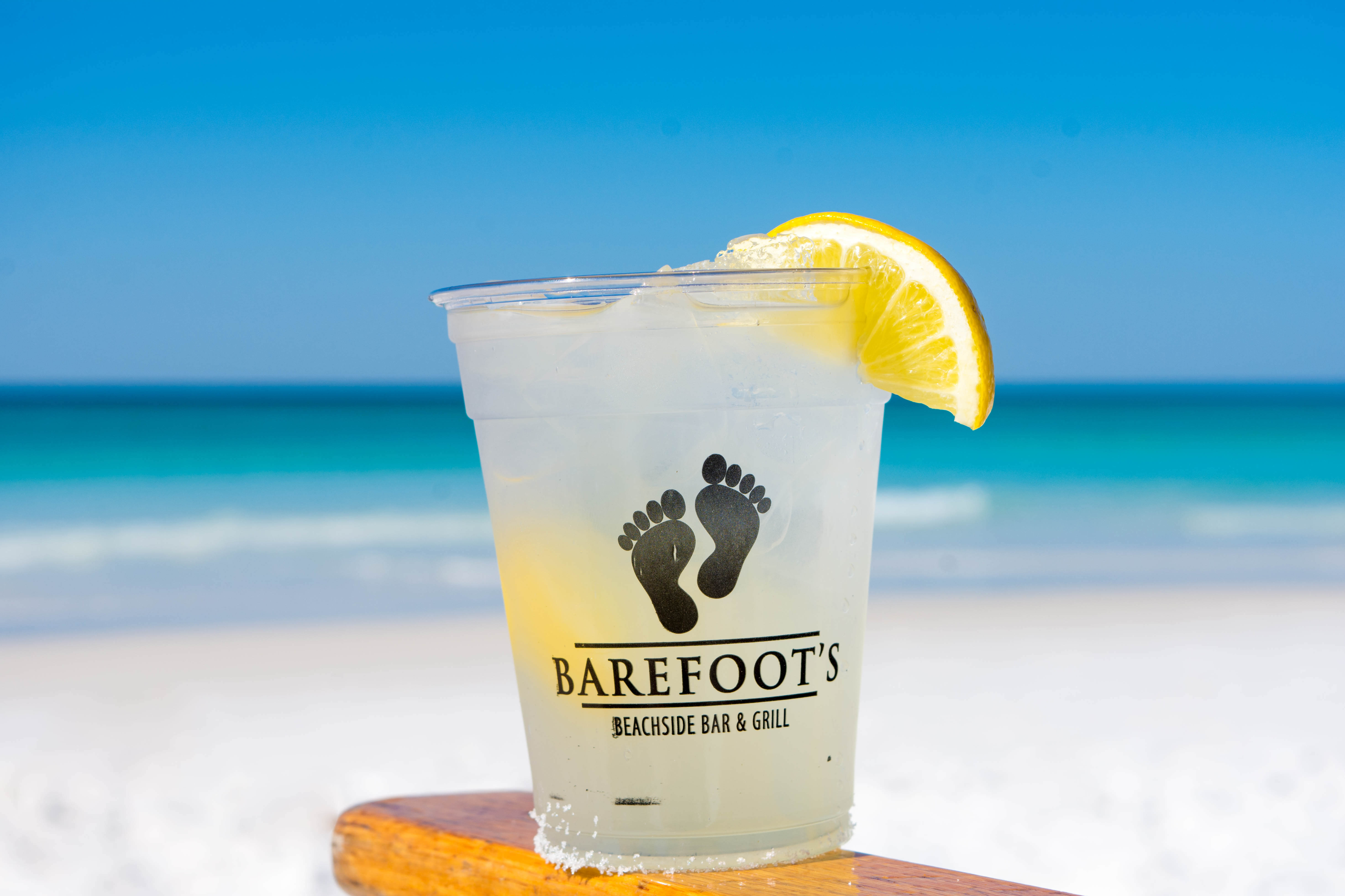 cocktail at beachside bar