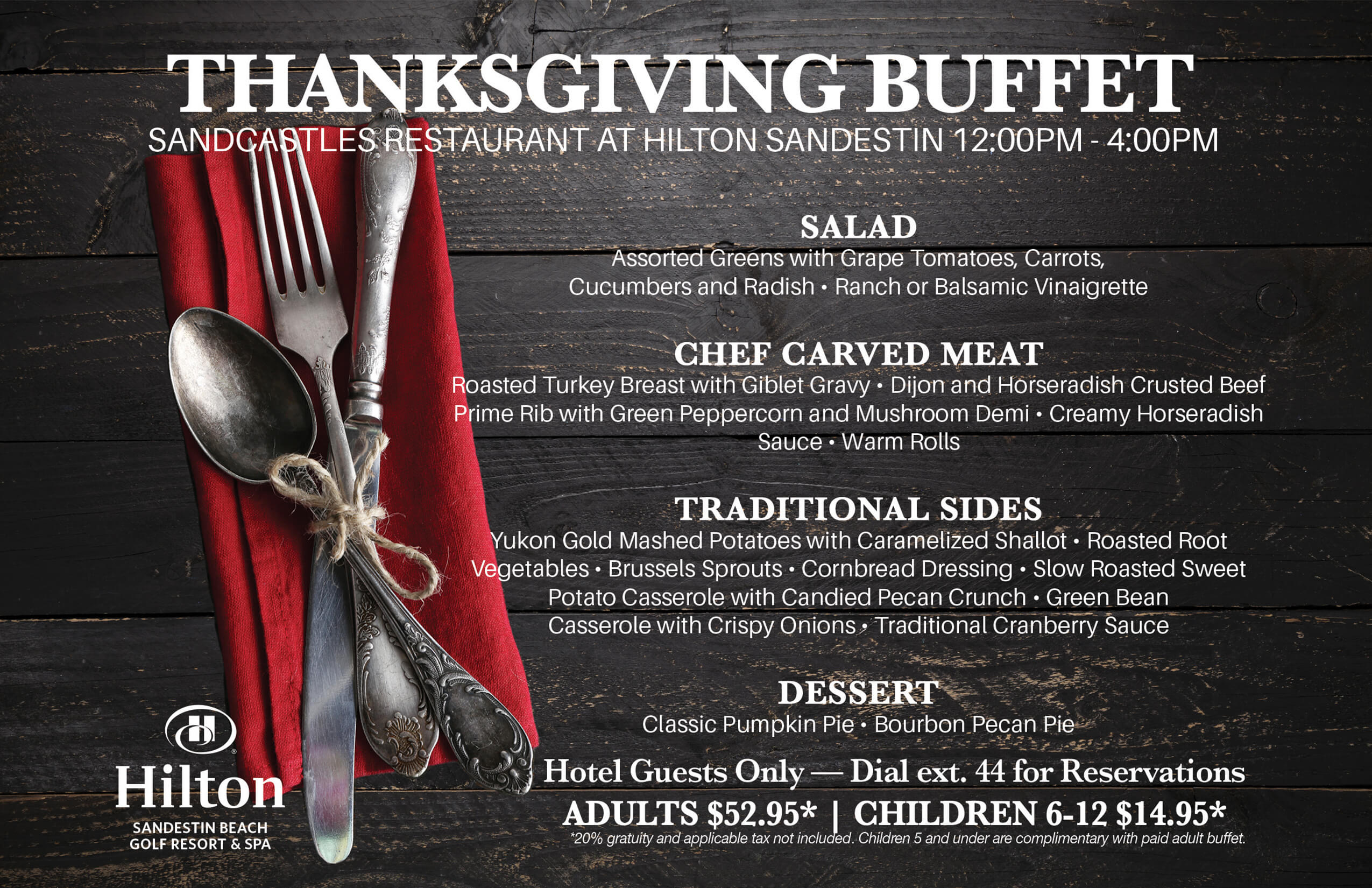 Thanksgiving Buffet at Sandcastles