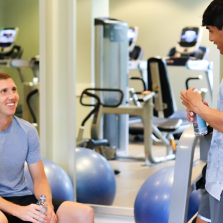 People enjoying fitness and spa treatments at Serenity by the sea Spa and 