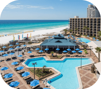 aerial view of Hilton Sandestin