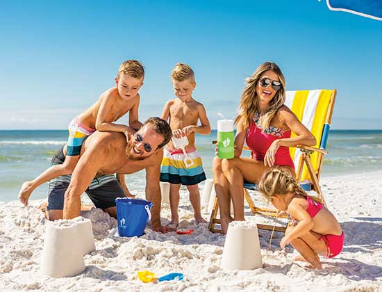 familys on the beach at hilton sandestin beach