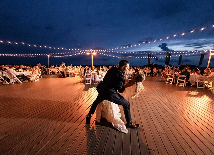 Wedding setups at hilton sandestin beach