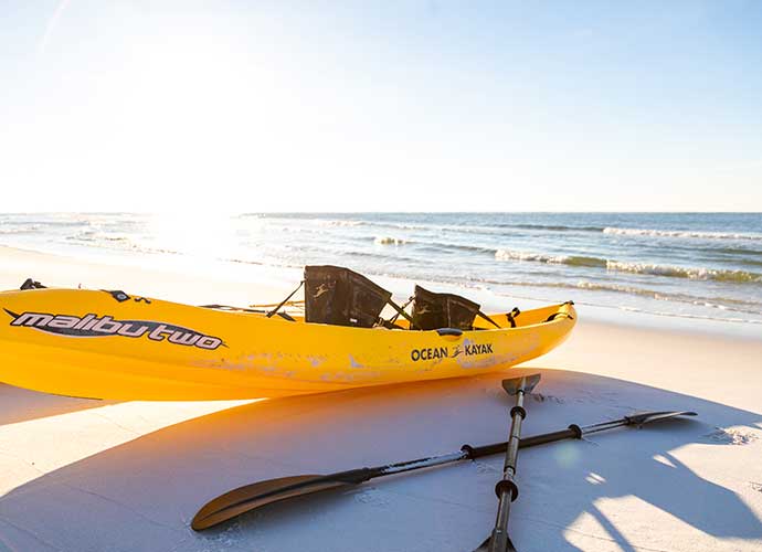 /kayak on the beach