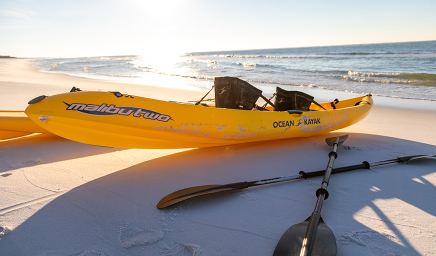 kayak on the beach