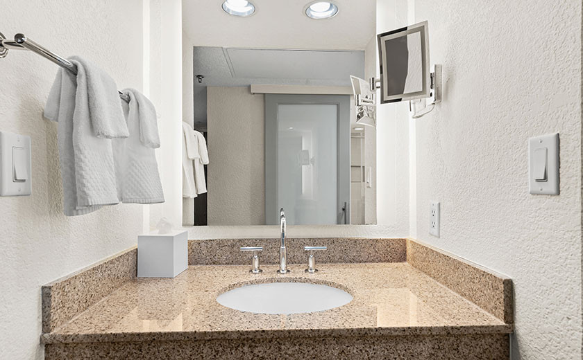 vanity in a resort room