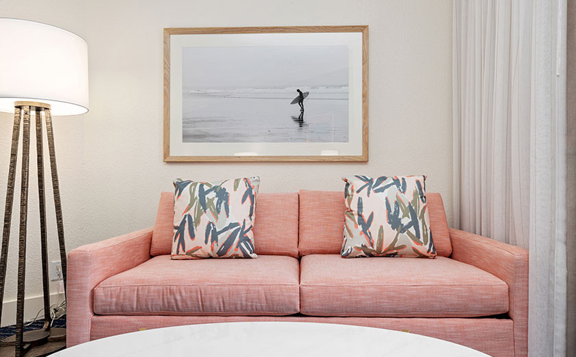 Couch in a room at Hilton's Destin, FL location