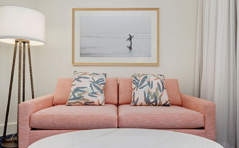 couch in a resort room