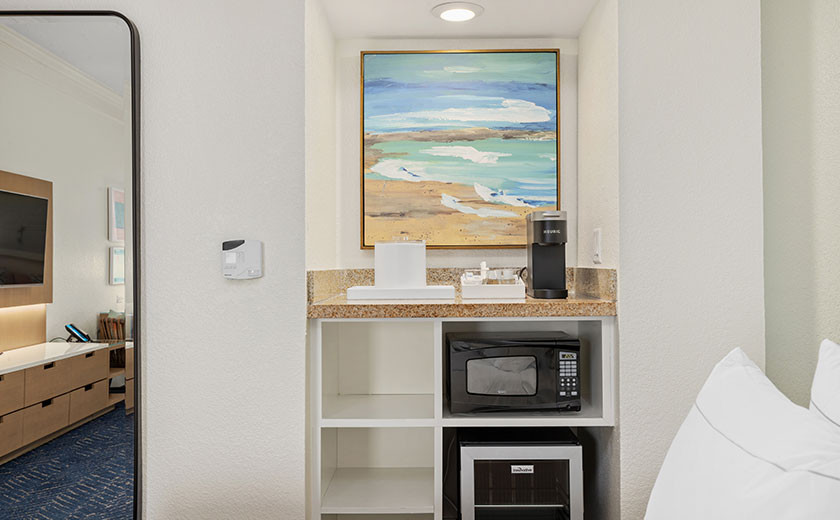 hotel room wet bar