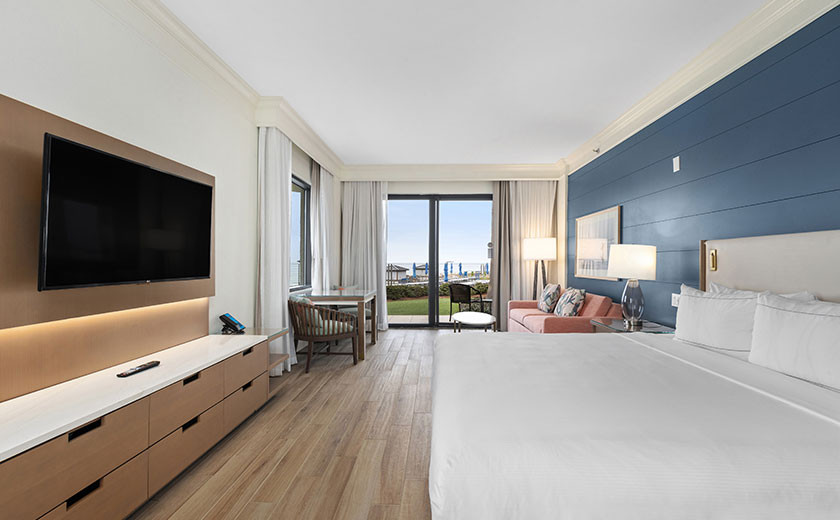 Guest room at a destin hotel on the beach