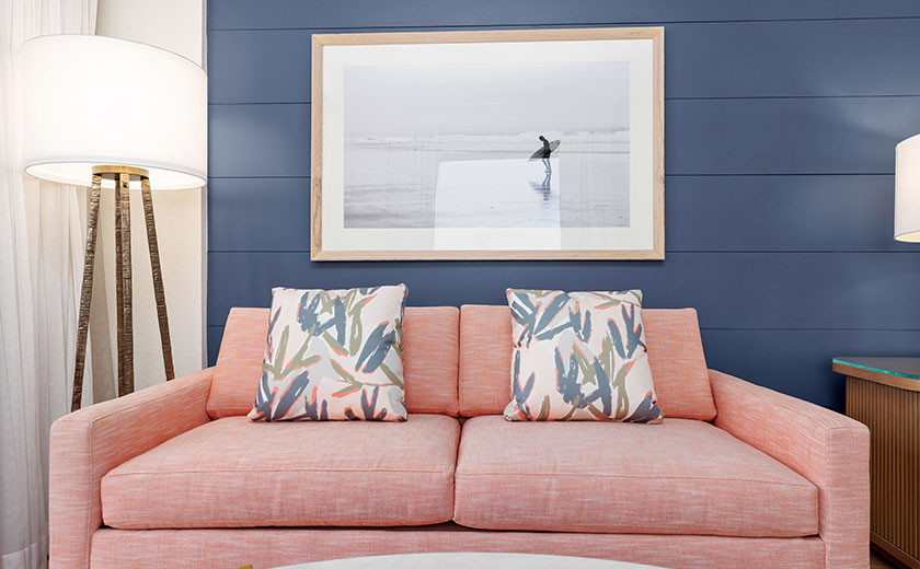 Sofabed in a hotel room at Hilton in Destin, Florida