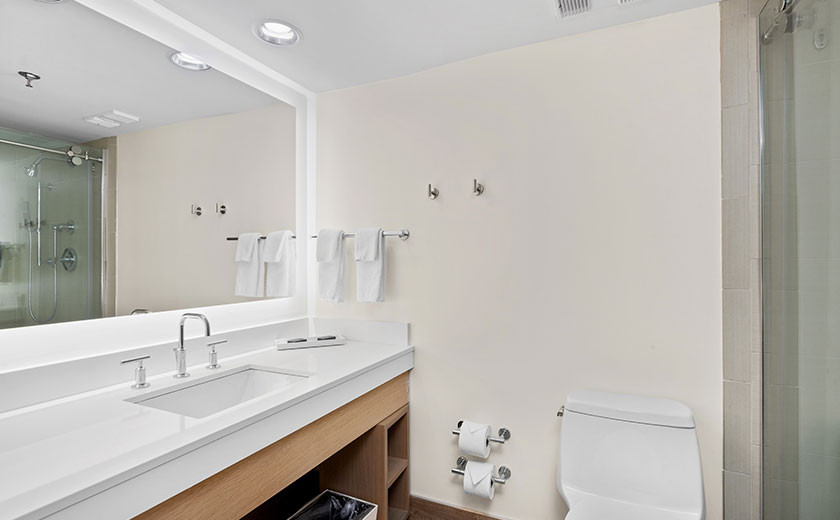 Bathroom in a hotel room
