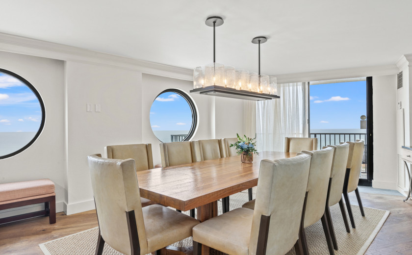 Fromal dining area in one of Hilton's Destin, hotel suites