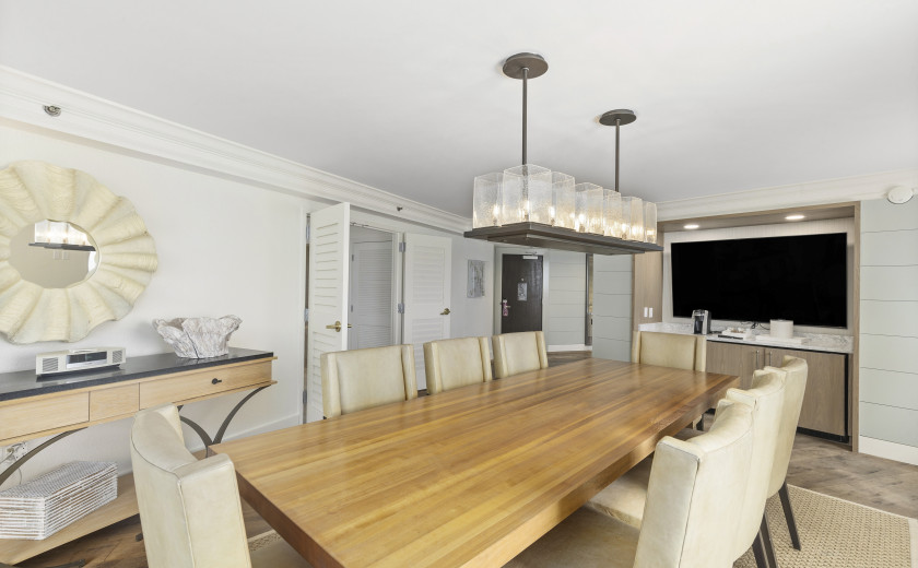 Dining room table in a suite at Hilton in Destin, FL