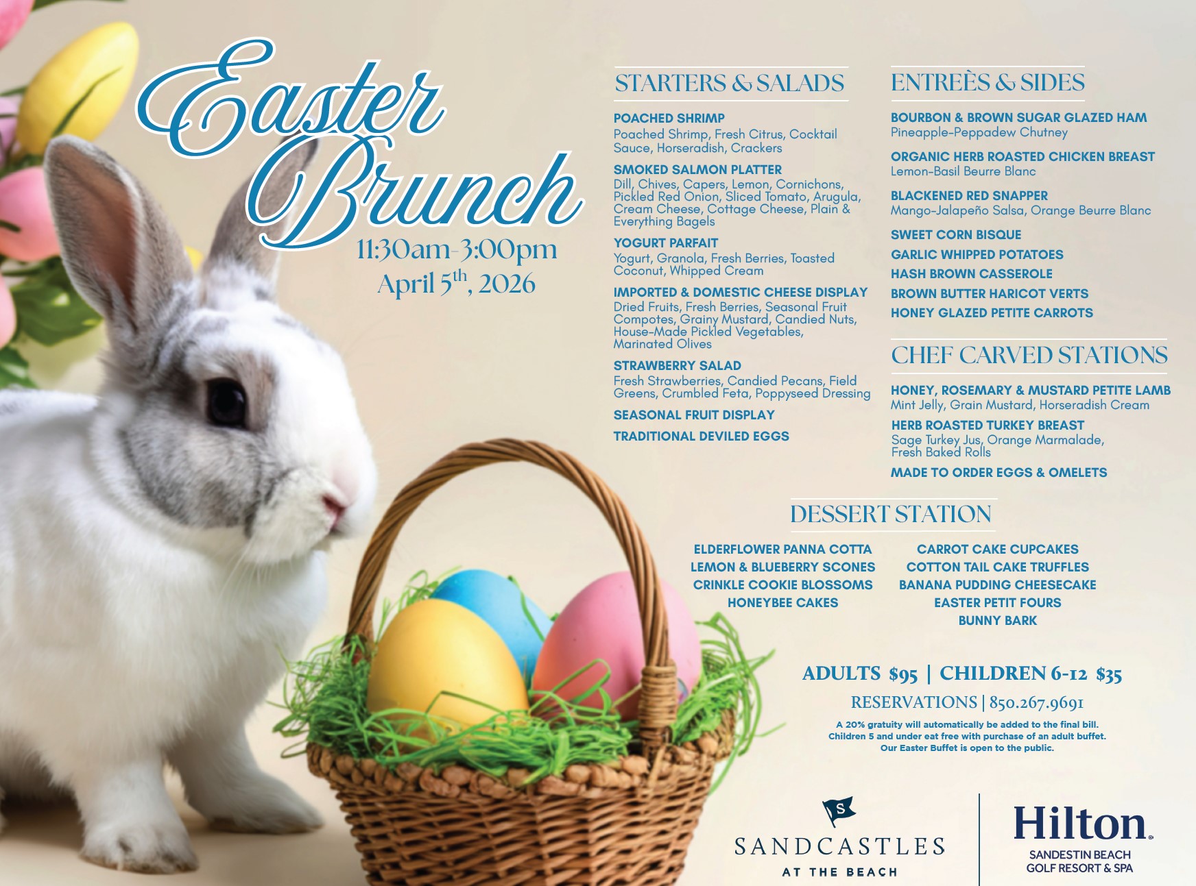 Easter Brunch Menu 2025